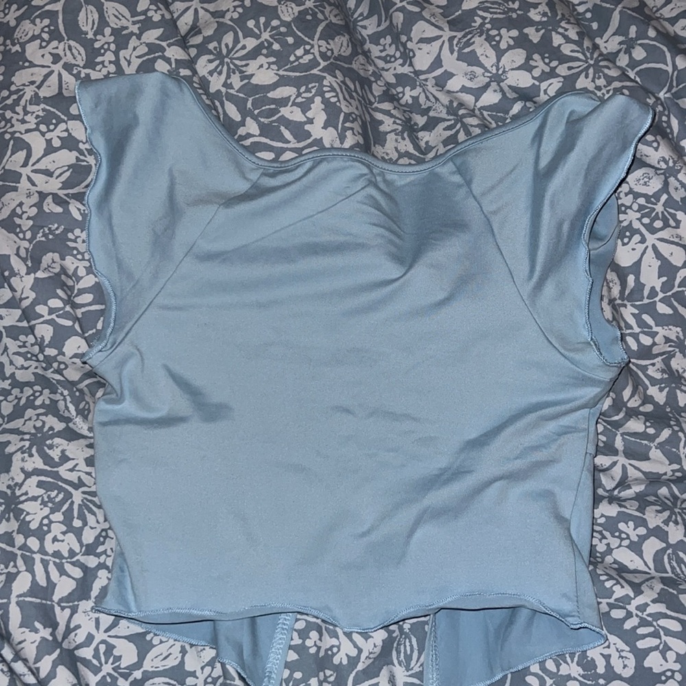 Blue split crop top - Picture 2 of 2